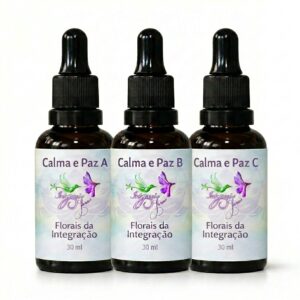 Kit Sequência Calma e Paz da Florais da Integração com 3 frascos de 30 ml