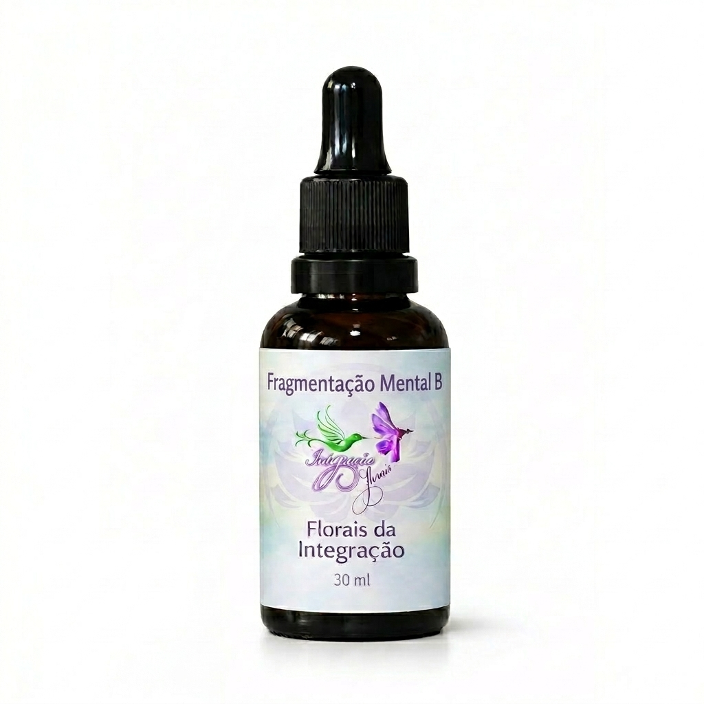Frasco do floral Fragmentação Mental B da Florais da Integração 30 ml