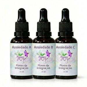 Kit Sequência Ansiedade da Florais da Integração com 3 frascos de 30 ml