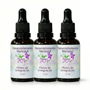 Kit Sequência Desacoplamento Mental da Florais da Integração com 3 frascos de 30 ml