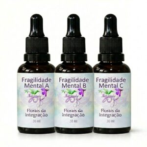 Kit Sequência Fragilidade Mental da Florais da Integração com 3 frascos de 30 ml
