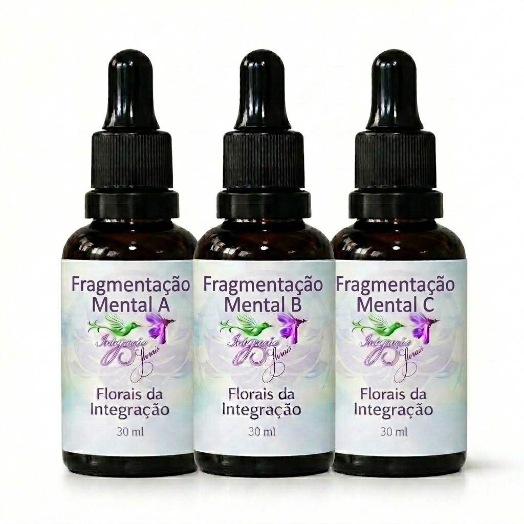Kit Sequência Fragmentação Mental da Florais da Integração com 3 frascos de 30 ml