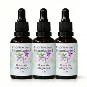 Kit Sequência Insônia e Sono Intermitente da Florais da Integração com 3 frascos de 30 ml