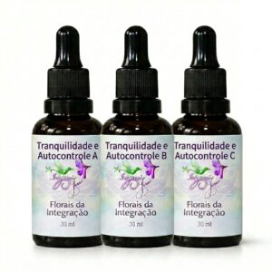 Kit Tranquilidade e Autocontrole da Florais da Integração com 3 frascos de 30 ml