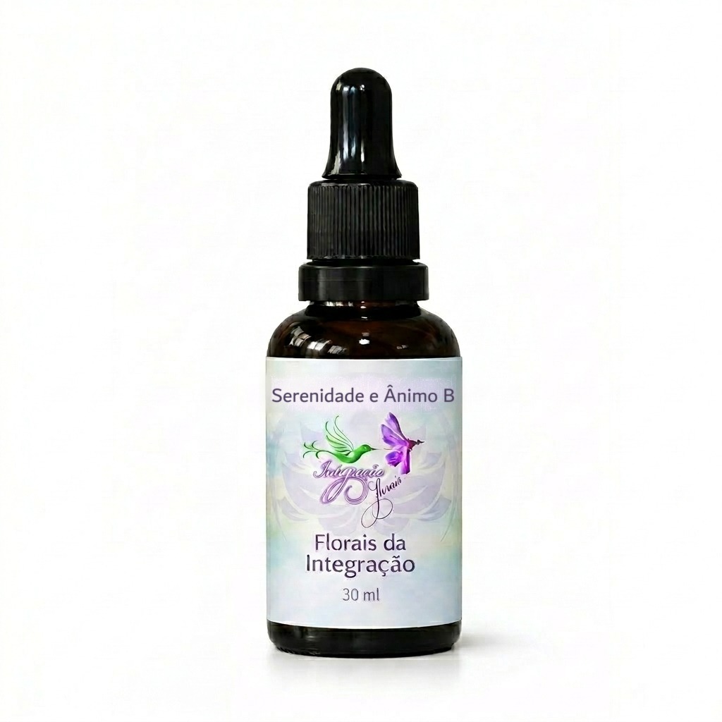 Floral Serenidade e Ânimo B - frasco âmbar de 30 ml com conta-gotas